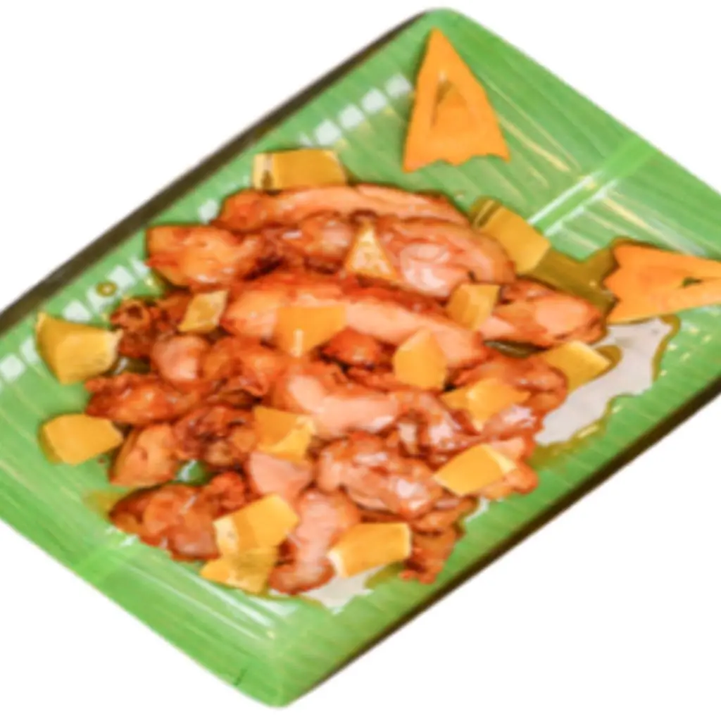 Fried Chicken with Orange Juice Sauce